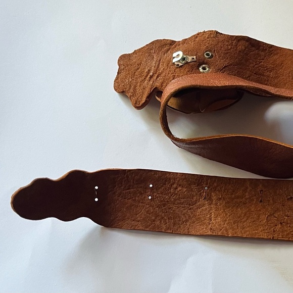 Handcrafted Artisan Leather Boho Women's Belt - Picture 12 of 13